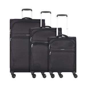 d & n Travel Line 9104 4 Rollen Kofferset 3-teilig Koffer & Trolleys Schwarz Damen