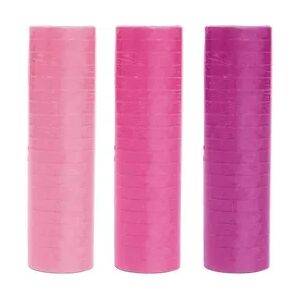 3 Rollen Luftschlangen rosa pink Mix  schwer entflammbar