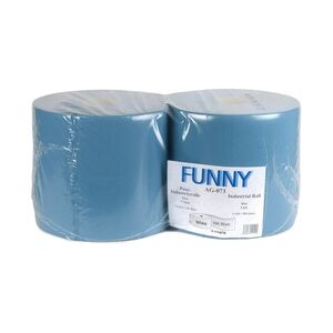 Industriepapierrolle Funny - 3-lagig - blau - 2 Rollen - 26 x 38 cm