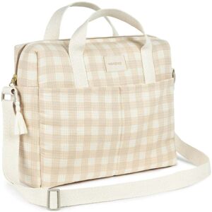 Nobodinoz - Gala Wickeltasche, wasserfest, 35 x 27 x 14 cm, ivory checks