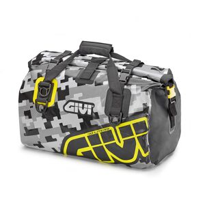 GIVI Easy-T Waterproof - Gepäckrolle mit Tragegurt 40 L graues Camouflage-Design, neongelber Schriftzug -  -  - unisex
