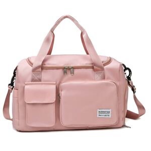 Shoppo Marte B-X336 Large Capacity Waterproof Travel Gym Bag Luggage Bag, Size: L(Light Pink)