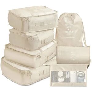 Packningskuber Resebagageforpackningsorganisatorer Sæt med toiletvæska (7 st)