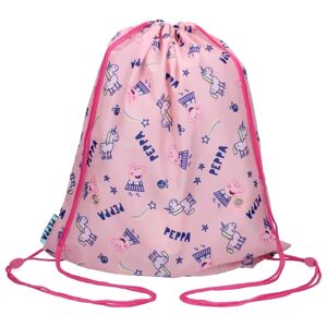 Peppa Pig & Unicorn Gym taske Baby taske 44x37cm Pink Pink one size