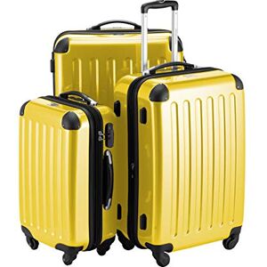 Hauptstadtkoffer Alex 3er Kofferset, Trolley-Set, Rollkoffer, Reisekoffer, (S, M & L), Gelb