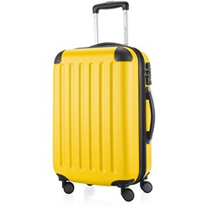 Hauptstadtkoffer Spree hard shell suitcase, trolley suitcase, travel suitcase, 4 double wheels, yellow, 55 cm Handgepäck