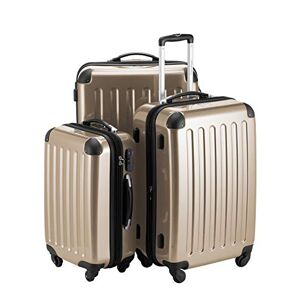Hauptstadtkoffer Alex Set of 3 Hard-side Luggages Trolley Suitces Expandable, (S, M & L), champagne