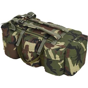 vidaXL duffelbag i 3-i-1 army-stil 90 l camouflage