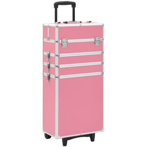 vidaXL makeupkuffert aluminium pink