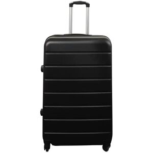 Borg Living Stor kuffert - Sort - Hardcase kuffert tilbud - Letvægt sort med 4 hjul