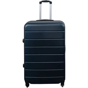 Borg Living Stor kuffert - Mørkeblå - Hardcase kuffert - Str. Large - Letvægts kuffert med 4 hjul
