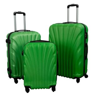 Borg Living Kuffertsæt - 3 Stk. Hardcase kufferter - Grøn Musling