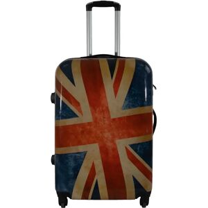 Borg Living Kuffert - Hardcase kuffert - Str. Medium - Kuffert med motiv - Union Jack - Eksklusiv letvægt rejsekuffert