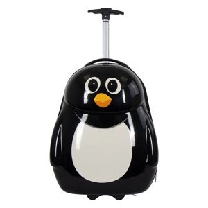 Borg Living Børnekuffert - Kabinekuffert på hjul - Pingvin - Rejsekuffert til børn