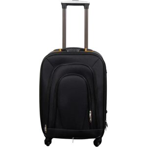 Borg Living Kabinekuffert - Softcase - Kraftigt nylon - Sort trolley kuffert