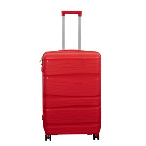 Borg Living Stor kuffert - Waves rød - Letvægts kuffert i Polypropylen - Smart rejsekuffert