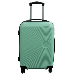 Borg Living Håndbagage kuffert - Hardcase letvægt kuffert - Kabine trolley - Pastel grønne cirkler
