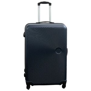 Borg Living Stor kuffert - Mørkeblå cirkler - Hard case kuffert - Billig smart rejsekuffert
