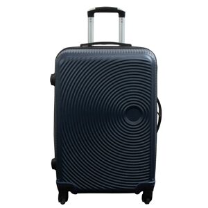 Borg Living Kuffert - Str. Medium - Hard case kuffert - Mørkeblå cirkler - Smart billig rejsekuffert