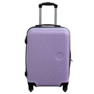 Borg Living Håndbagage kuffert - Hardcase letvægt kuffert - Kabine trolley - Lyslilla cirkler