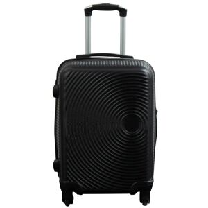 Borg Living Håndbagage kuffert - Hardcase letvægt kuffert - Kabine trolley - Sorte cirkler