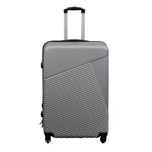 Borg Living Stor kuffert - Silver lines - Hardcase kuffert - Smart rejsekuffert