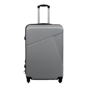 Borg Living Kuffert tilbud - Hardcase - Str. Medium - Silver lines - Smart rejsekuffert