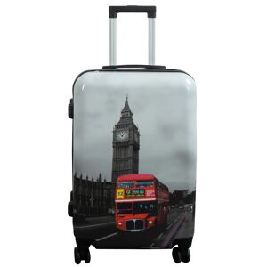 Borg Living Kuffert - Hardcase kuffert - Str. Medium - Kuffert med motiv - Big Ben - Eksklusiv letvægt rejsekuffert