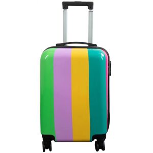 Borg Living Kabine kuffert - Hardcase letvægt kuffert - Trolley med motiv - Zapp - Regnbue striber