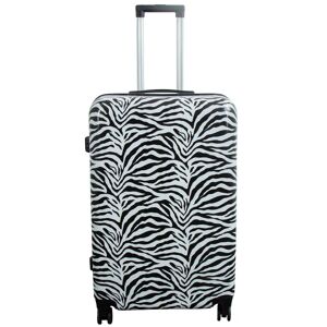 Borg Living Stor kuffert - Hardcase kuffert med motiv - Zebra - Eksklusiv letvægt kuffert
