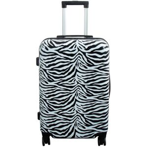 Borg Living Kuffert - Hardcase kuffert - Str. Medium - Kuffert med motiv - Zebra - Eksklusiv letvægt rejsekuffert