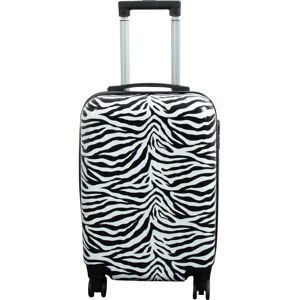 Borg Living Kabine kuffert - Hardcase letvægt kuffert - Trolley med motiv - Zebra