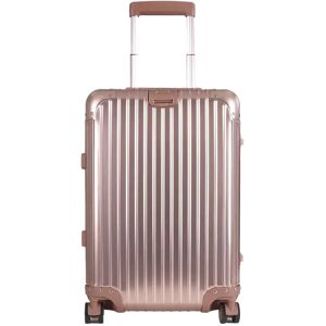 Borg Living Håndbagage kuffert - Aluminiums kuffert - Rosa-guld - Luksuriøs trolley med TSA lås - 36 liter