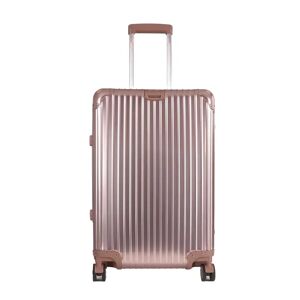 Borg Living Aluminiums kuffert - Rosa-guld - 68 liter - Luksuriøs rejsekuffert med TSA lås