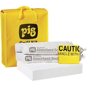 PIG Kit de emergencia en bolsa, modelo para aceite, absorbe 38,5 l