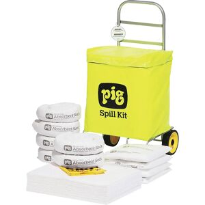 PIG Kit de emergencia en trolley, modelo para aceite, absorbe 54,3 l