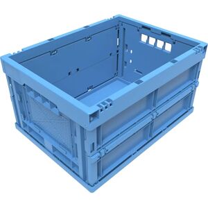 kaiserkraft Caja plegable de polipropileno, capacidad 22 l, azul