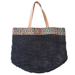 My Bliss Home Bolso de rafia, negro