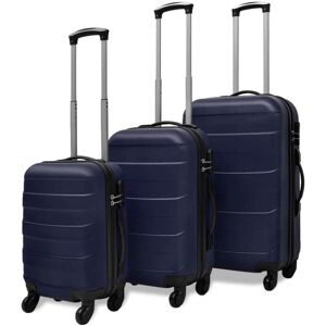 vidaXL Set Trolley Maleta Rígida Tres Uds. Azul