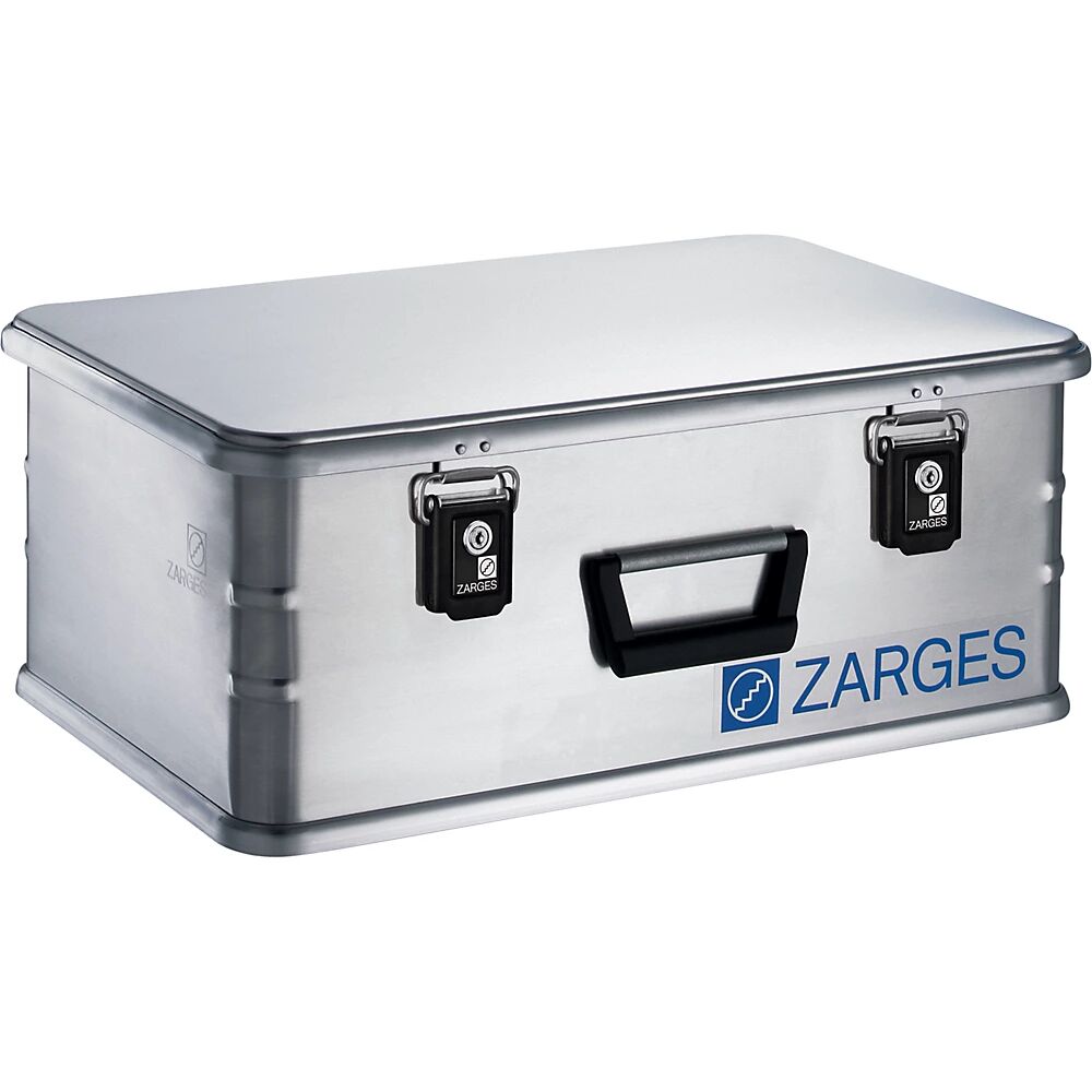 ZARGES Caja combinada de aluminio, Mini, capacidad 42 l, LxAxH exteriores 600x400x240 mm, peso 4 kg
