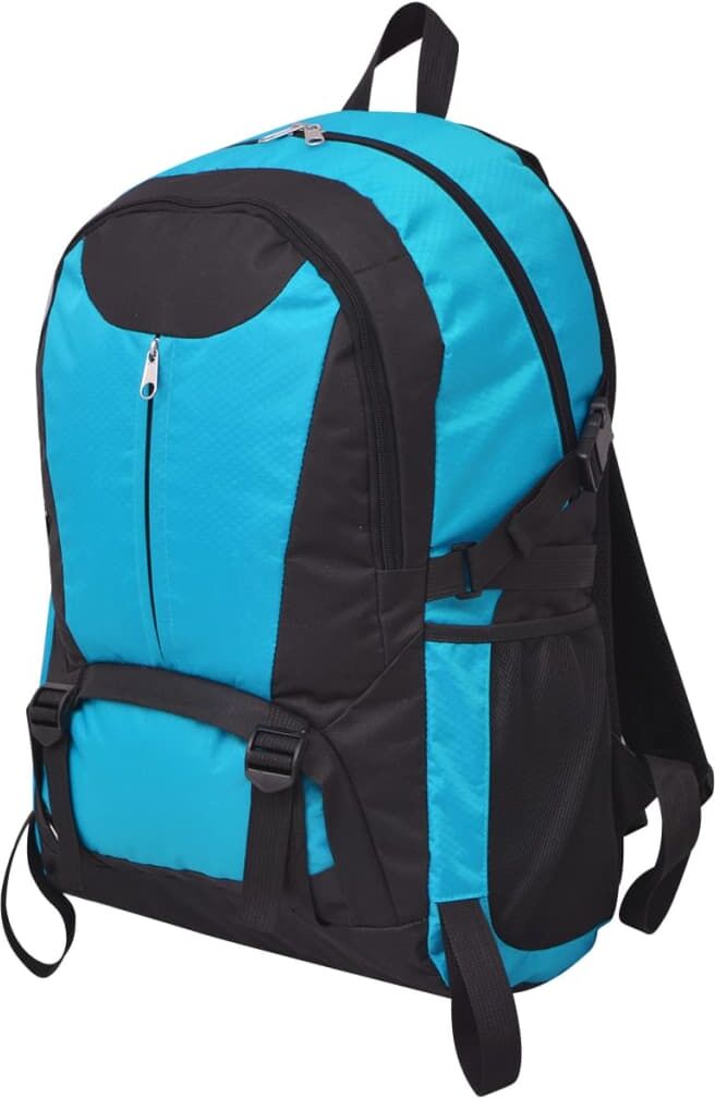 vidaXL Mochila de senderismo 40 L negra y azul