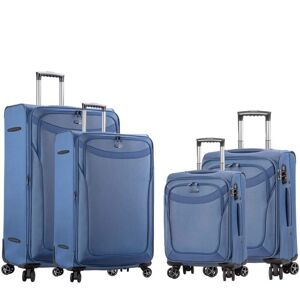 Snowball Lot de 4 valises souples 97104 54, 66, 76 et 86 cm Bleu