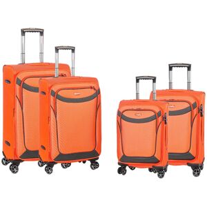 Snowball Lot de 4 valises souples 97104 54, 66, 76 et 86 cm Orange