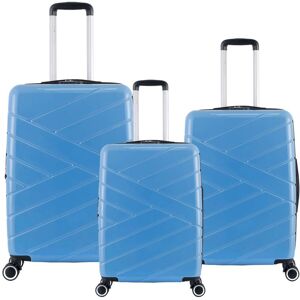 Lys Lot de 3 valises rigides 395 Extensibles 55, 66 et 76 cm Bleu