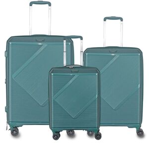 Sohito Lot de 3 valises rigides Heho Extensibles 55, 66.5 et 76.5 cm Vert