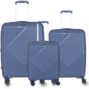 Sohito Lot de 3 valises rigides Heho Extensibles 55, 66.5 et 76.5 cm Bleu