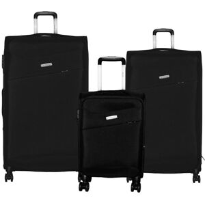 Evasion Light Lot de 3 valises souples Robust Extensibles 55, 78 et 84 cm Noir