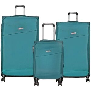 Evasion Light Lot de 3 valises souples Robust Extensibles 55, 78 et 84 cm Bleu vert