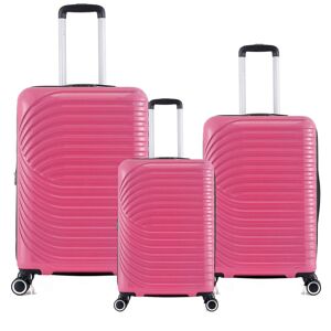 Lys Lot de 3 valises rigides 328 55, 66 et 76 cm Fuschia