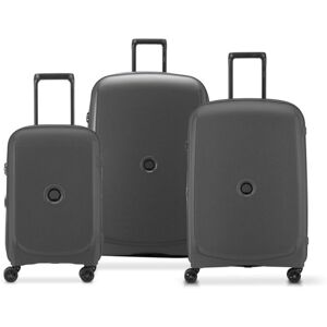 Delsey Paris Lot de 3 valises rigides extensibles Belmont Plus 55, 71 et 83 cm Noir